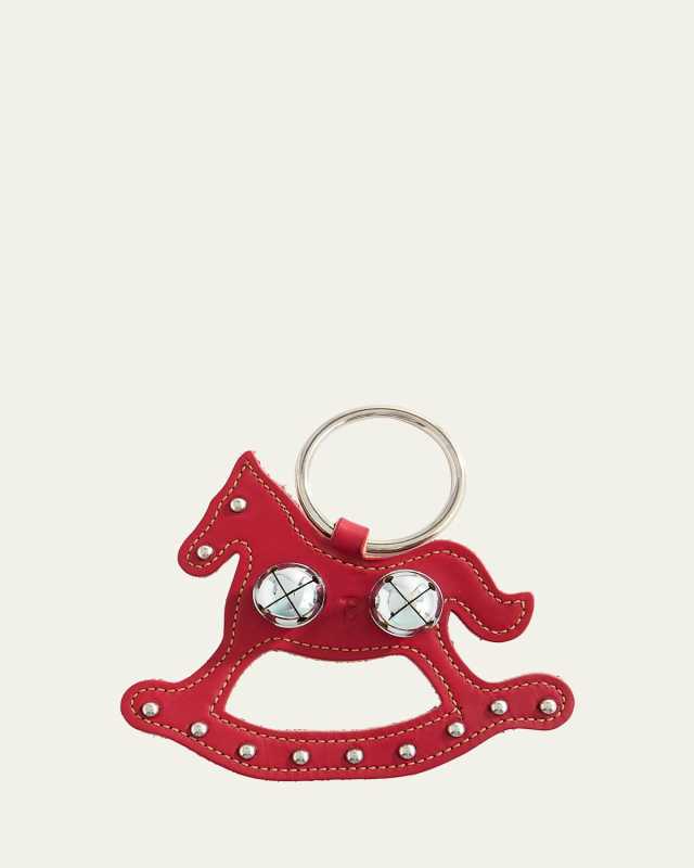 Rocking Horse Decorative Charm with Chrome Bells